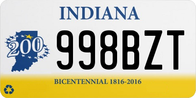 IN license plate 998BZT