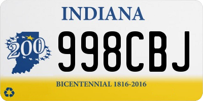 IN license plate 998CBJ