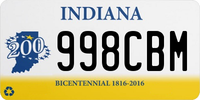 IN license plate 998CBM