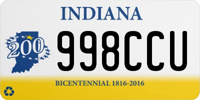 IN license plate 998CCU