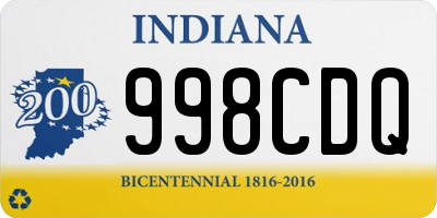 IN license plate 998CDQ