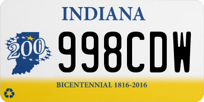 IN license plate 998CDW