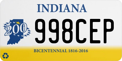 IN license plate 998CEP