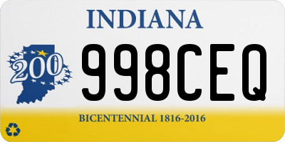 IN license plate 998CEQ