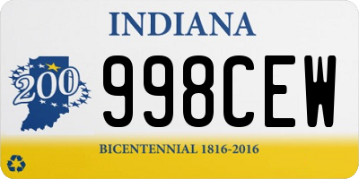 IN license plate 998CEW