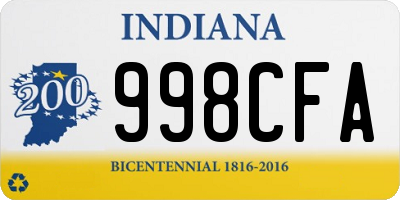 IN license plate 998CFA