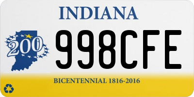 IN license plate 998CFE