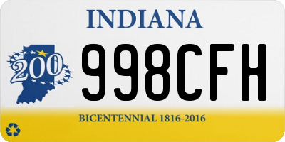 IN license plate 998CFH