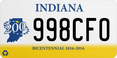 IN license plate 998CFO