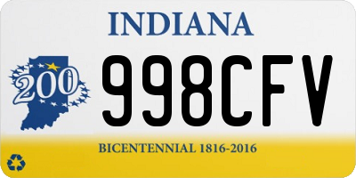 IN license plate 998CFV