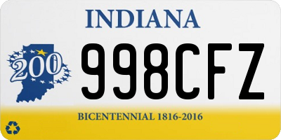 IN license plate 998CFZ