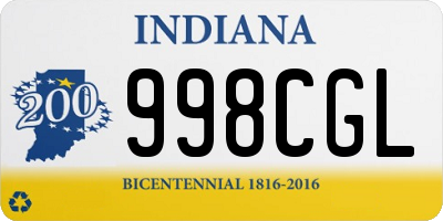 IN license plate 998CGL