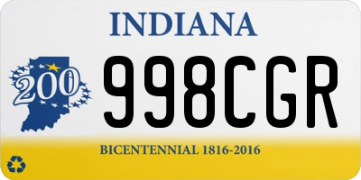 IN license plate 998CGR