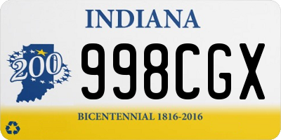 IN license plate 998CGX