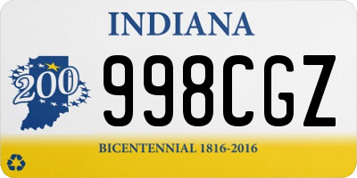 IN license plate 998CGZ