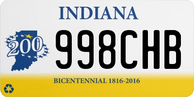 IN license plate 998CHB