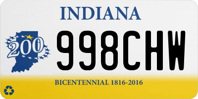 IN license plate 998CHW