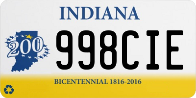 IN license plate 998CIE