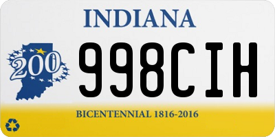 IN license plate 998CIH