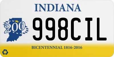 IN license plate 998CIL