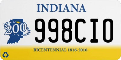 IN license plate 998CIO