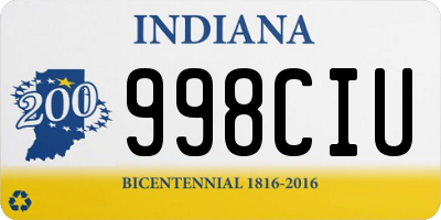 IN license plate 998CIU