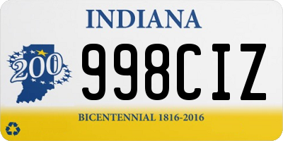 IN license plate 998CIZ