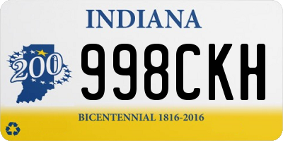 IN license plate 998CKH