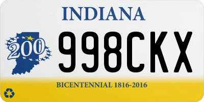 IN license plate 998CKX