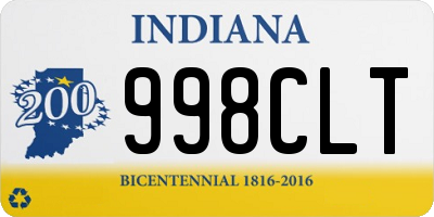 IN license plate 998CLT