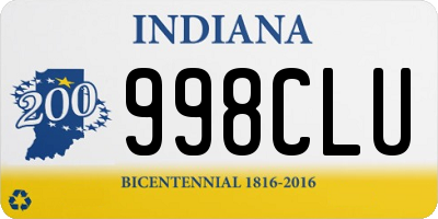 IN license plate 998CLU