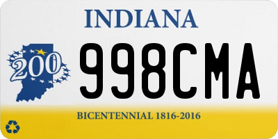 IN license plate 998CMA