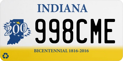 IN license plate 998CME