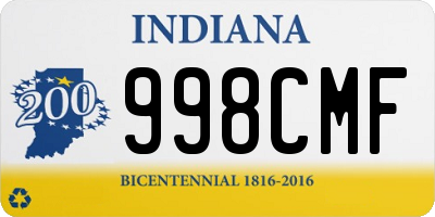 IN license plate 998CMF