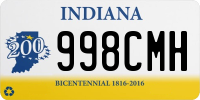 IN license plate 998CMH