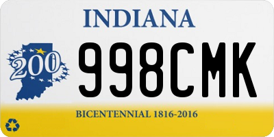 IN license plate 998CMK