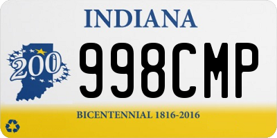 IN license plate 998CMP