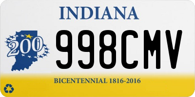 IN license plate 998CMV