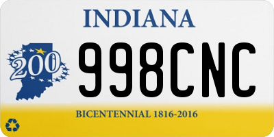 IN license plate 998CNC