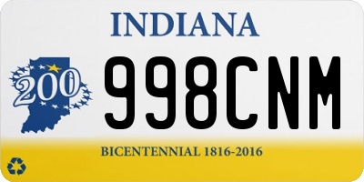 IN license plate 998CNM