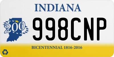 IN license plate 998CNP