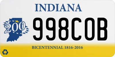 IN license plate 998COB