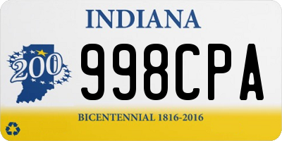 IN license plate 998CPA