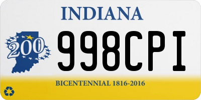 IN license plate 998CPI