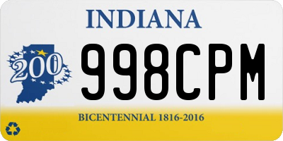 IN license plate 998CPM