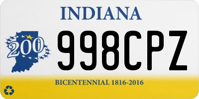 IN license plate 998CPZ