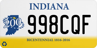 IN license plate 998CQF