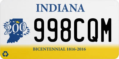 IN license plate 998CQM