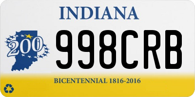 IN license plate 998CRB