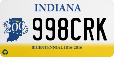 IN license plate 998CRK